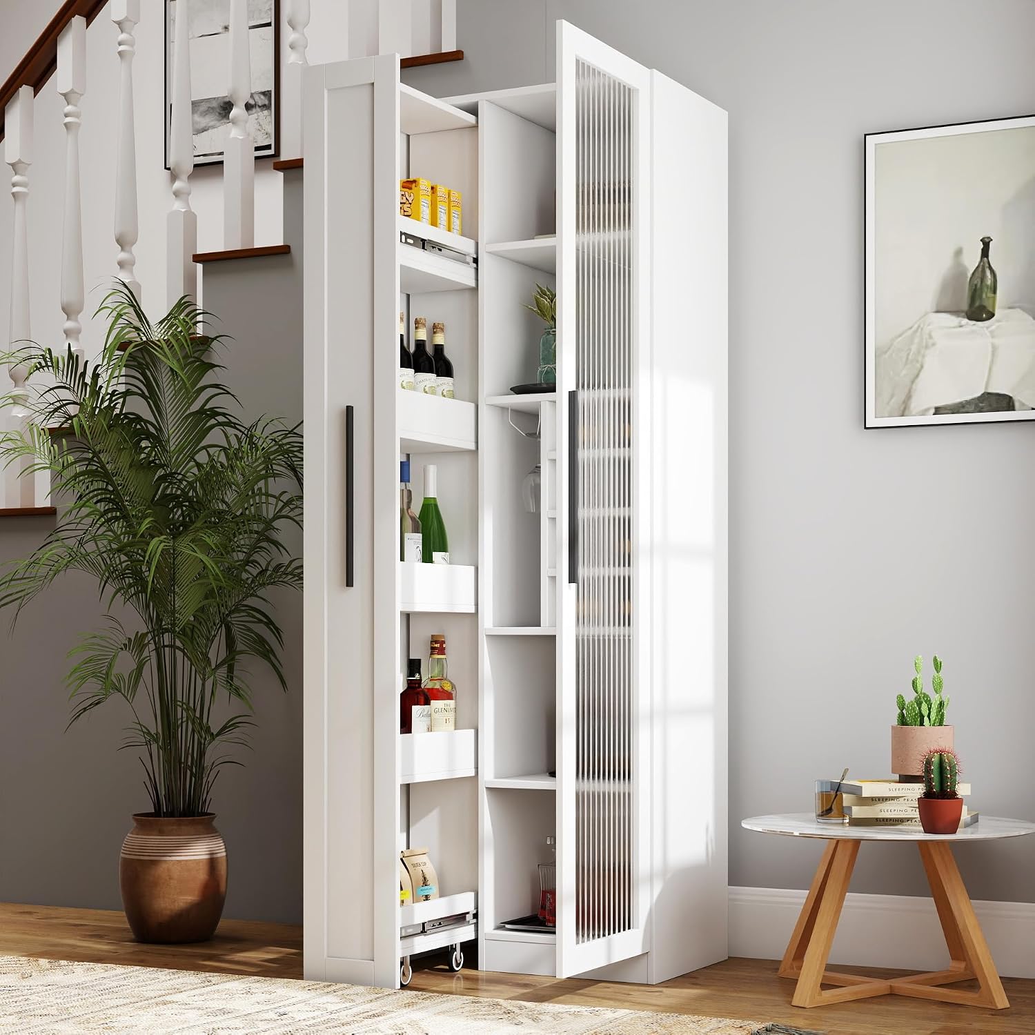 Food Storage Without Pantry - Mobile dispensa da cucina bianco da