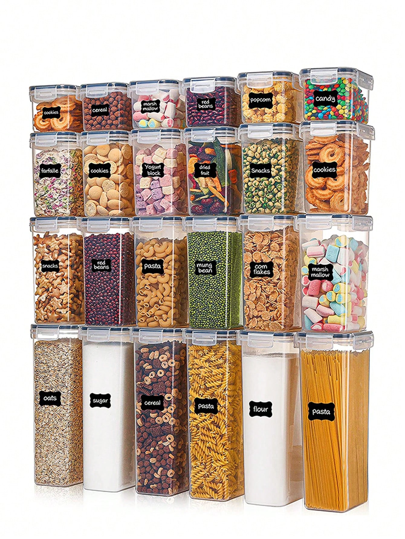 Food Storage Organization - Contenitori ermetici per alimenti da 48