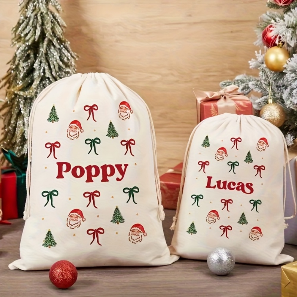 Food Storage Of Plants - Sacchetto Natalizio Personalizzato con Babbo Natale
