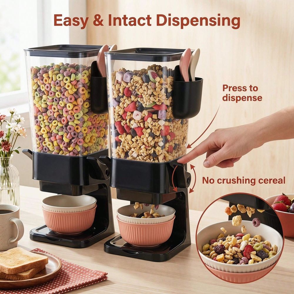 Food Storage No Pantry - Dispenser per cereali con coperchio da