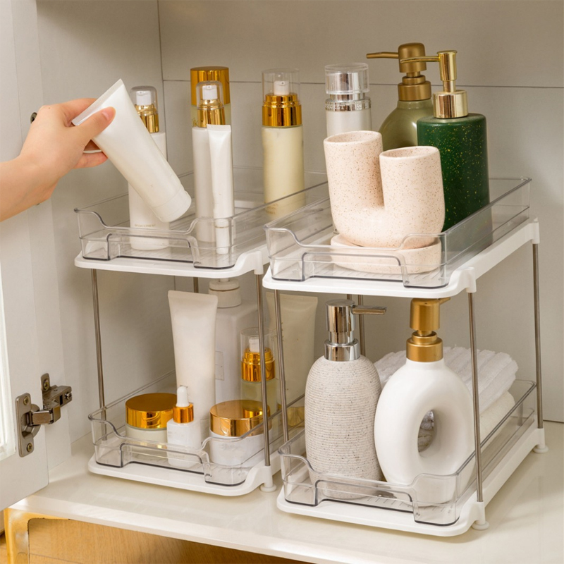 Food Storage Without Pantry - Organizzatore multifunzione a 2 ripiani per