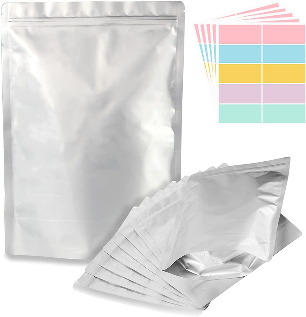 Food Storage Oxygen Absorbers - Confezione da 10 Sacchetti in Alluminio