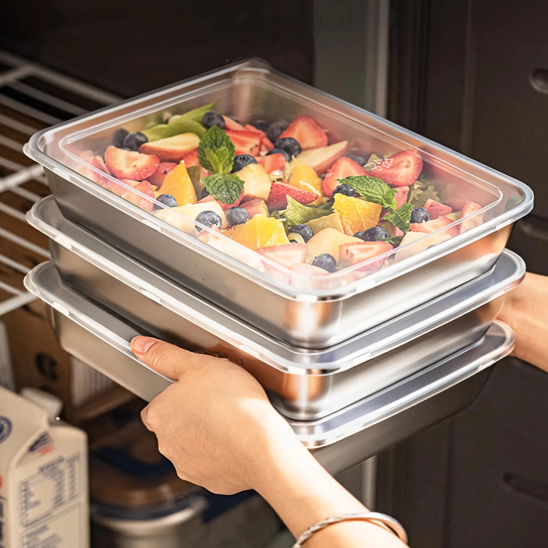 Food Storage Camping - Set di 3 Contenitori per Alimenti