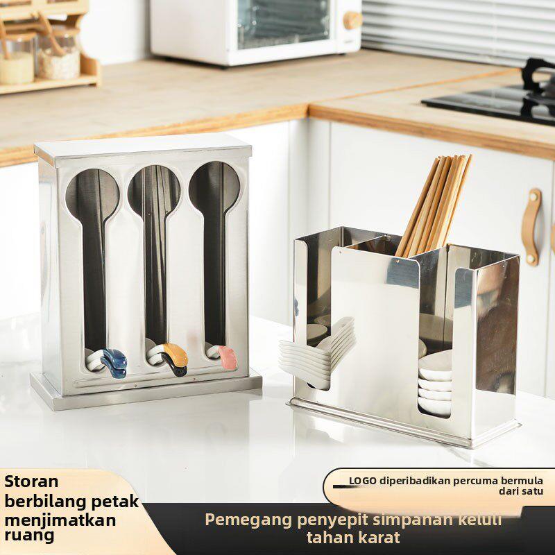 Food Storage For Restaurant - Portautensili Quadrato in Acciaio Inox per
