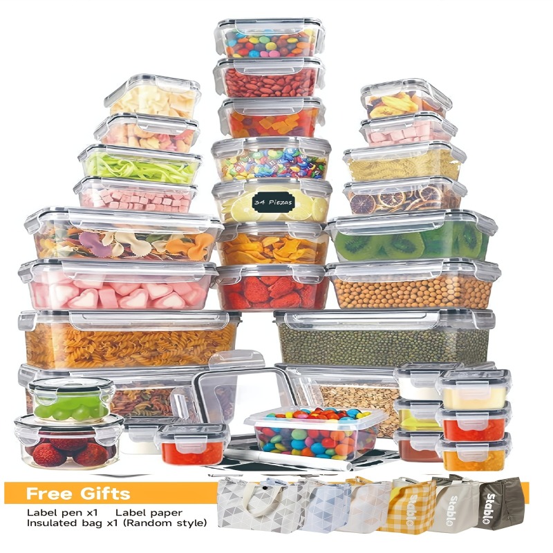 Food Storage Order - Set di 48 Contenitori per Alimenti