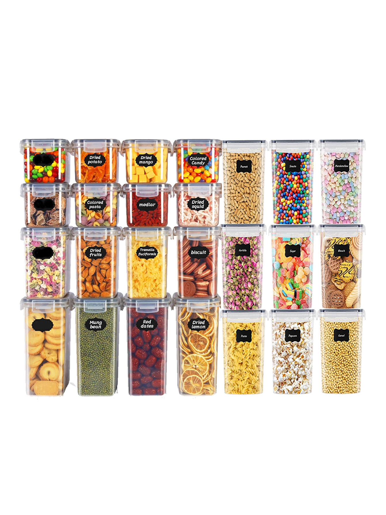 Food Storage Warehouse - Set di 48 Contenitori Sigillati per
