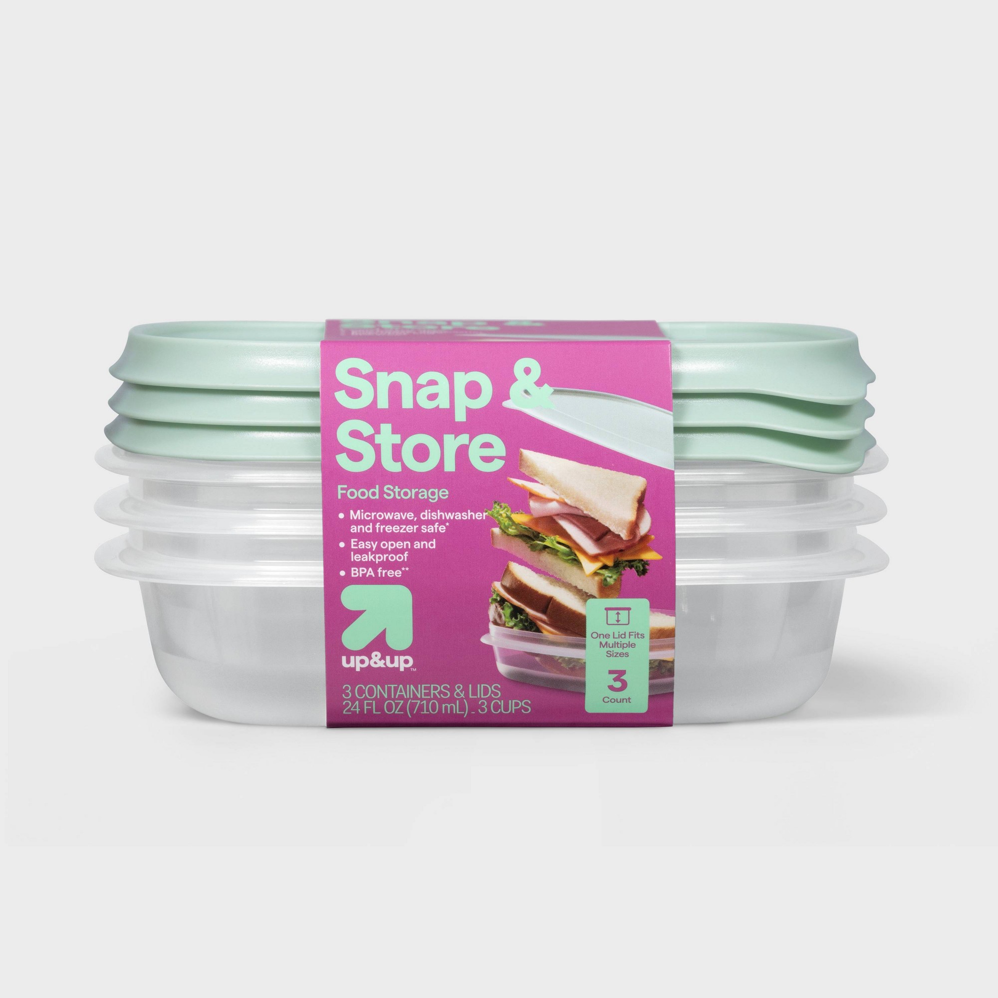 Food Storage Organization - Contenitori Quadrati per Alimenti da 3