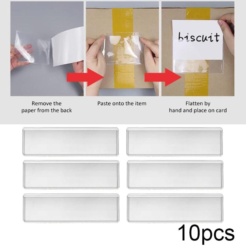 Food Storage No Pantry - 10 Pezzi Portaetichette Adesivi Trasparenti in
