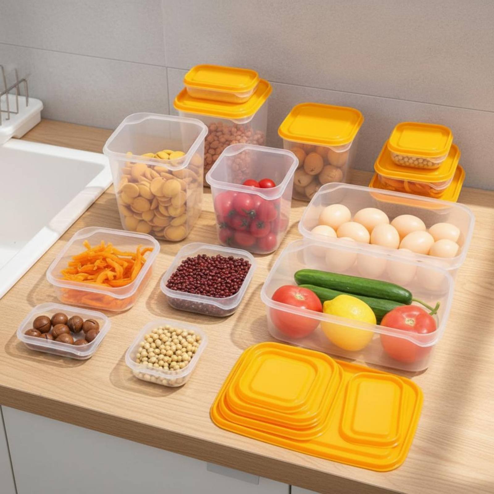 Set di 17 Contenitori per Frig - Food Storage Plastic Boxes recensione e prezzo