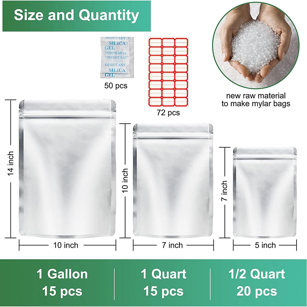 50 Pezzi di Sacchetti in Mylar - Food Storage Oxygen Absorbers recensione e prezzo
