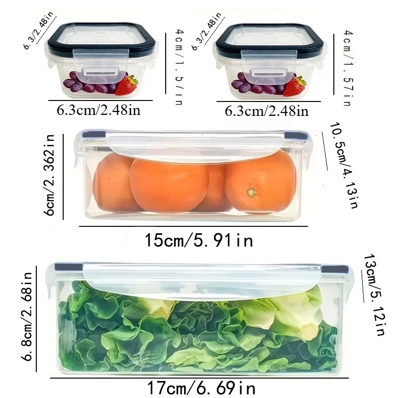 Set da 8 Pezzi: 4 Contenitori  - Food Storage Organization recensione e prezzo