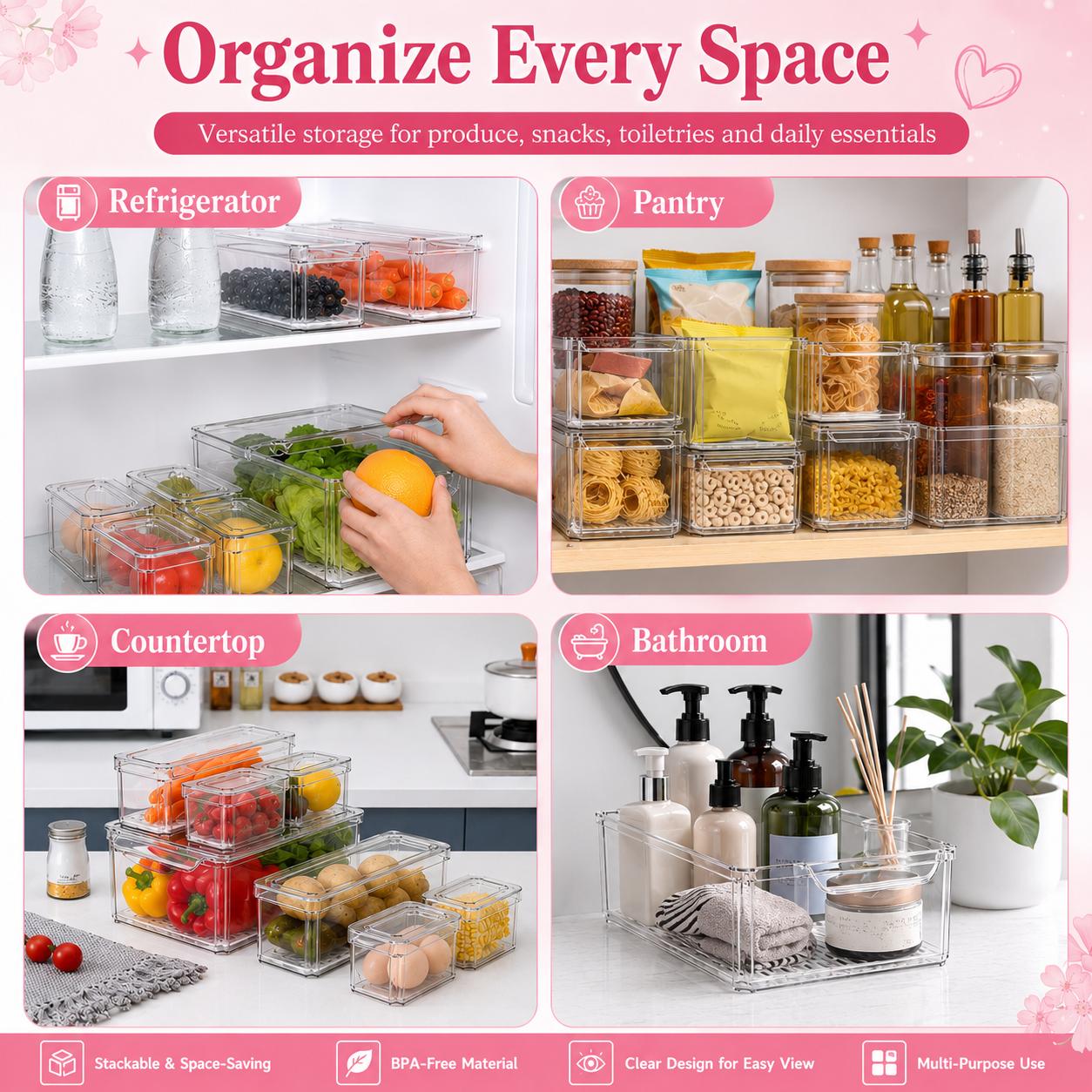 Contenitori Impilabili per Fri - Food Storage Without Pantry recensione e prezzo